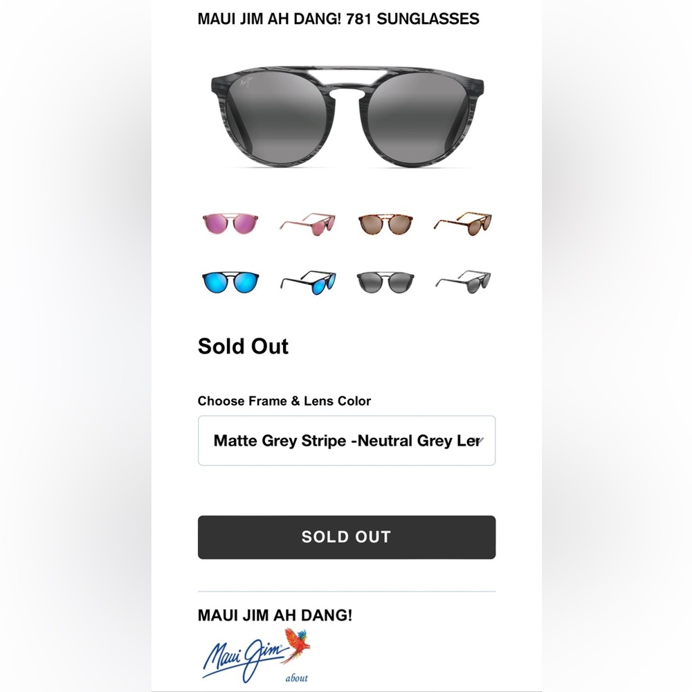 Maui Jim ah dang sunglasses